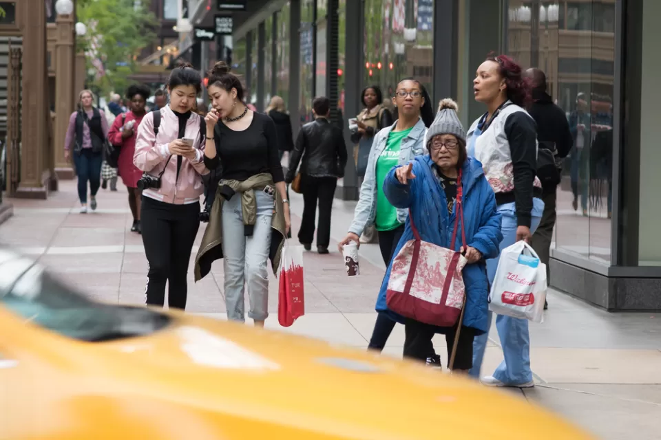 Pedestrians in Chicago